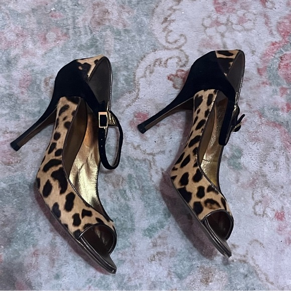 Roberto Cavalli Leopard Pony Hair Heels – Size 37.5 - Picture 8 of 11